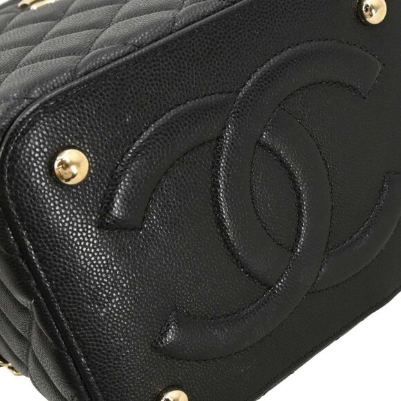 Chanel Black Calfskin Vanity 2way Handbag 166312 - Picture 3 of 10